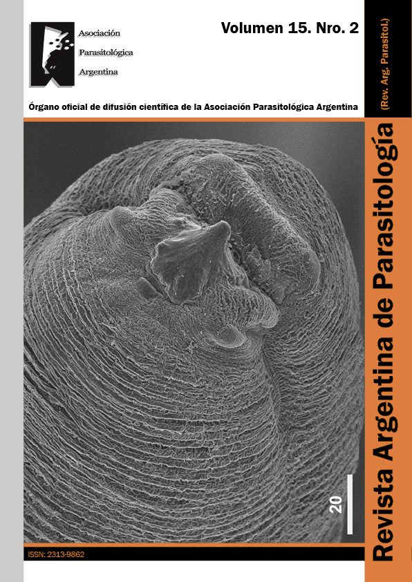 Tapa de la revista argentina de parasitología volumen 15 número 2 del año 2026